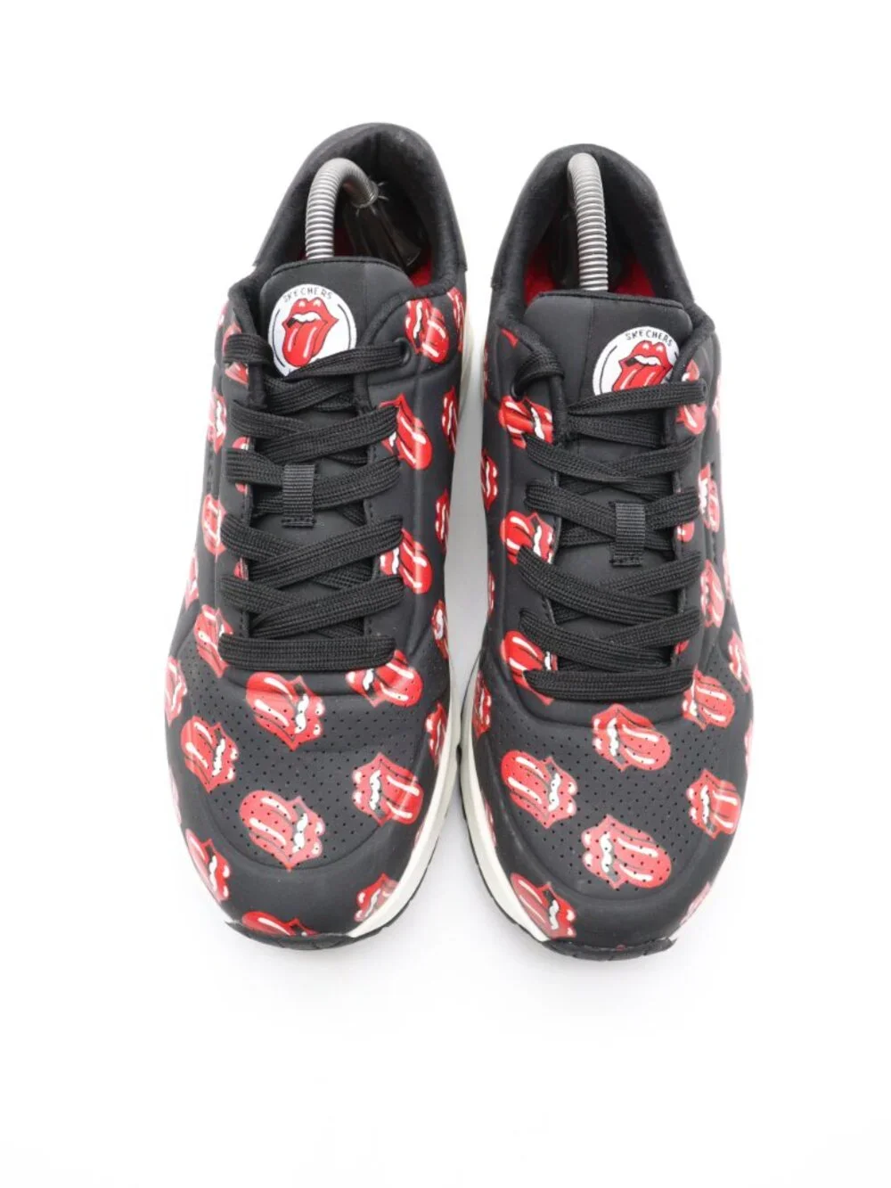 Skechers X Uno Rolling Stones Men’s Size 9  Black/Red Low Top Sneaker Shoes
